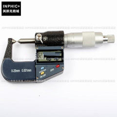 INPHIC-分析測量 尖頭數顯千分尺外徑千分尺壁厚0-25mm 精度0.001 測試儀實驗儀器