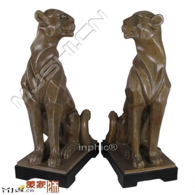 INPHIC-家居飾品歐式田園動物風情裝飾樹脂工藝品家居鎮宅豹子