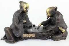 INPHIC-開光風水銅工藝品擺件家居飾品擺設純銅老者下棋棋開得勝銅像