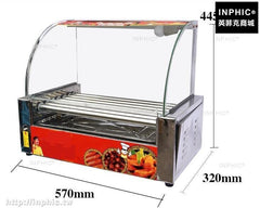 INPHIC-七管烤腸機商用雙控溫不鏽鋼7管烤香腸機小吃設備