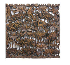 INPHIC-東南亞 家居飾品 泰國風格 木雕 掛飾 樓空板 蓮花