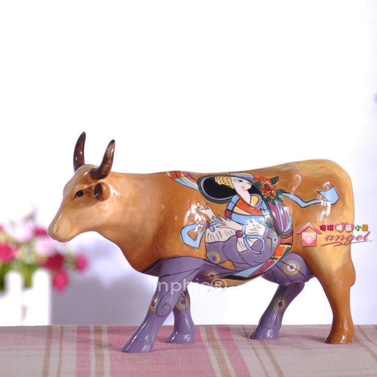 INPHIC-歐美家居美式西洋美女牛陶瓷擺飾生日禮節品家居擺飾飾品