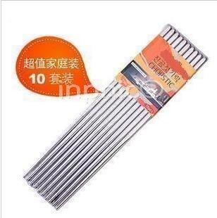 INPHIC-創意 便攜 實用  勺子 叉子 筷子 不鏽鋼筷子 23CM 30雙裝