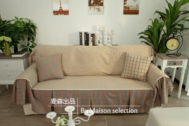 INPHIC-鄉村風棕色格紋桌布桌巾餐桌布桌墊茶幾布 客製