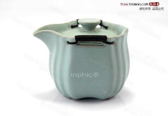 INPHIC-開片汝瓷雙耳壺 手抓壺小茶壺 天青色汝窯功夫茶具 特價