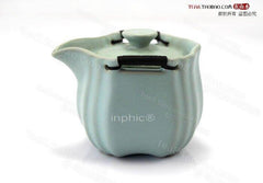 INPHIC-開片汝瓷雙耳壺 手抓壺小茶壺 天青色汝窯功夫茶具 特價