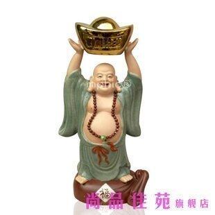INPHIC-元寶佛 舉寶佛像 陶瓷雕塑彌勒 招財鎮宅裝飾品 商物送禮