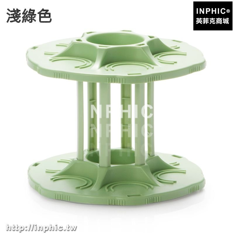 INPHIC-廚房用品創意托盤旋轉易開罐飲料雙層架調味罐置物架調料瓶收納架-淺綠色