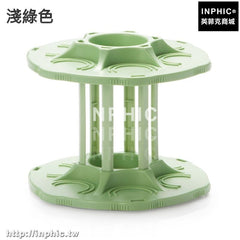 INPHIC-廚房用品創意托盤旋轉易開罐飲料雙層架調味罐置物架調料瓶收納架-淺綠色