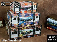 INPHIC-大款復古箱子做舊皮箱創意家居收納整理箱陳列拍攝道具箱多款-款二大款