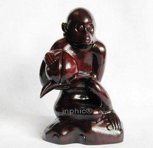 INPHIC-紅木雕刻工藝品家居擺飾 生肖 祝壽猴子獻桃