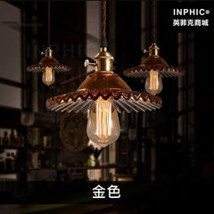 INPHIC-美式吧臺懷舊吊燈鄉村咖啡店復古-金色