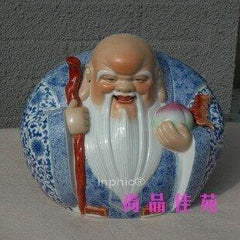 INPHIC-雕塑陶瓷器 老壽星過壽 老人長輩生日手繪工藝品