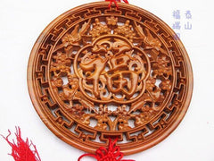 INPHIC-40 喜鵲登枝 梅花福 開光桃木掛件 桃木福字掛件 避邪化煞