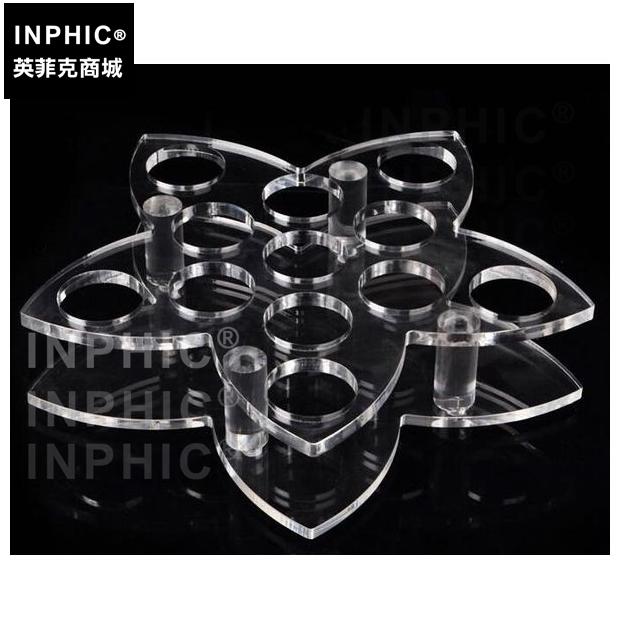 INPHIC-烈酒子彈杯架子彈架圓孔杯架五角星星款杯架酒具12孔白酒