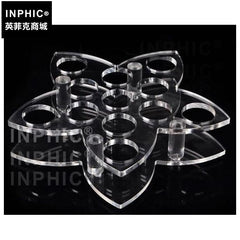 INPHIC-烈酒子彈杯架子彈架圓孔杯架五角星星款杯架酒具12孔白酒