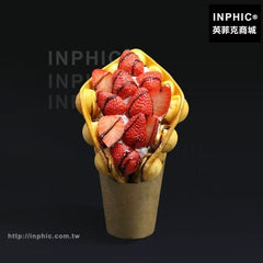 INPHIC-假雞蛋仔模型仿真食品模型仿真港式雞蛋仔仿真草莓霜淇淋模型仿真菜