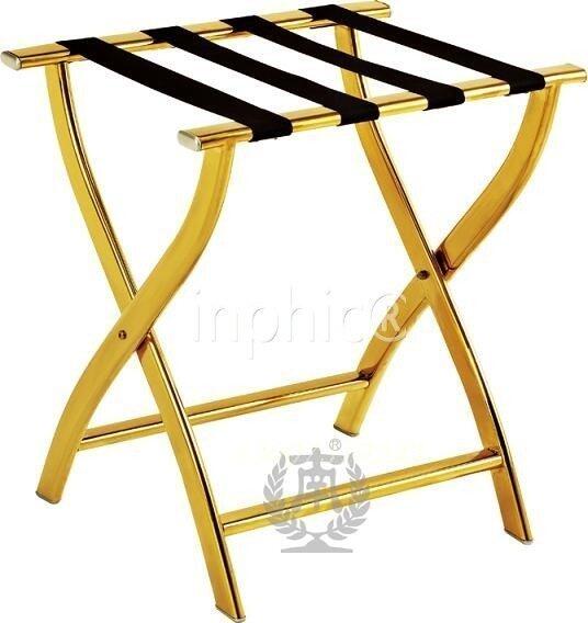 INPHIC-不銹鋼行李架 可折疊經典歐式客房家用行李架置物架 鏡金