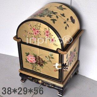 INPHIC-新古典復古 金箔手繪 特色小箱子裝飾鳥窩巢