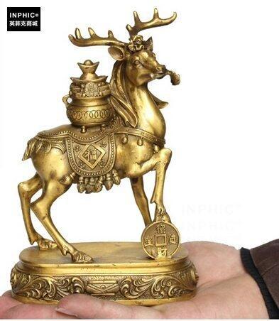 INPHIC-開運 開光純銅招財梅花鹿一路發財家居辦公室裝飾工藝