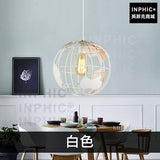 INPHIC-loft走廊地球儀酒吧吊燈樓梯鐵藝複古工業風餐廳燈具吧臺裝飾-白色