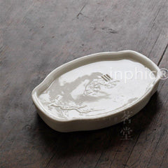 INPHIC-牙白 浮雕 如意雲 壺承 乾泡盤壺盛 茶席設計 陶瓷