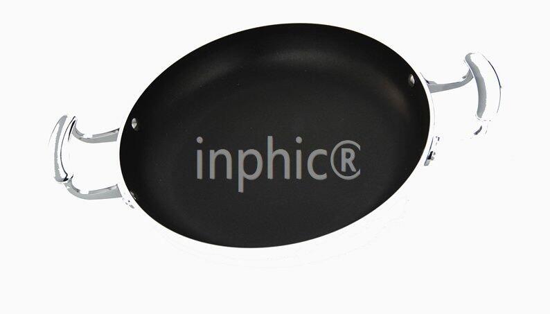 INPHIC-不鏽鋼複底平底鍋不沾鍋無油煙鍋牛排煎鍋單身小炒鍋電磁爐用鍋具