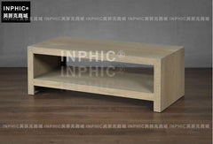 INPHIC-北歐現代簡約復古茶幾 雙層做舊長方幾客廳餐廳矮置物架儲物櫃