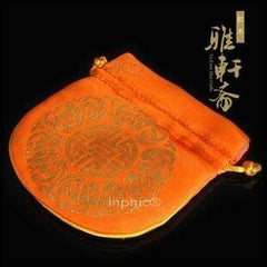 INPHIC-田園風手鏈袋 橙色 織錦緞面收口袋 佛珠配套用錦袋