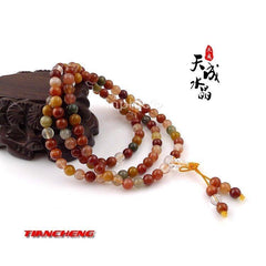 INPHIC-天然水晶 彩發晶福祿壽108粒佛珠手鏈 招財納福 時尚唯美經典