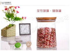 INPHIC-全竹玻璃儲存罐 收納保鮮瓶子 密封茶葉罐 玻璃密封罐 儲物罐