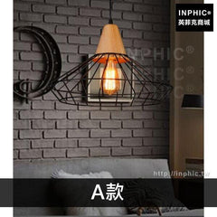 INPHIC-吊燈吧臺鐵藝複古臥室燈具咖啡廳北歐餐廳客廳網狀-A款