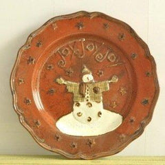 INPHIC-歐式田園飾品 客廳臥室書房擺飾 高溫窯變陶瓷 超大雪人裝飾盤子