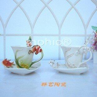 INPHIC-小醜魚杯碟陶瓷咖啡杯琺瑯瓷法蘭瓷創意杯子歐式杯