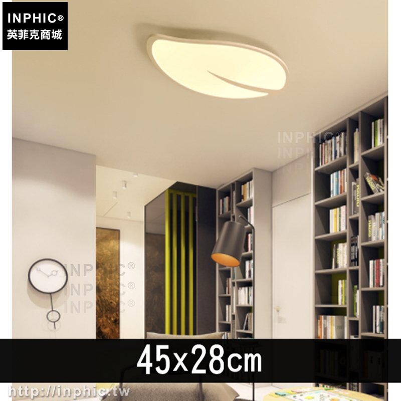 INPHIC-LED現代簡約書房燈護眼吸頂燈樹葉兒童房燈臥室燈-45x28cm