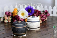 INPHIC-伊賀陶瓷調味罐瓷罐罐子 蓋碗創意瓷碗附蓋碗餐具瓷可愛