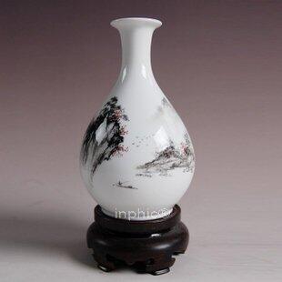 INPHIC-漢白玉工藝品手繪花瓶18CM玉壺春清品