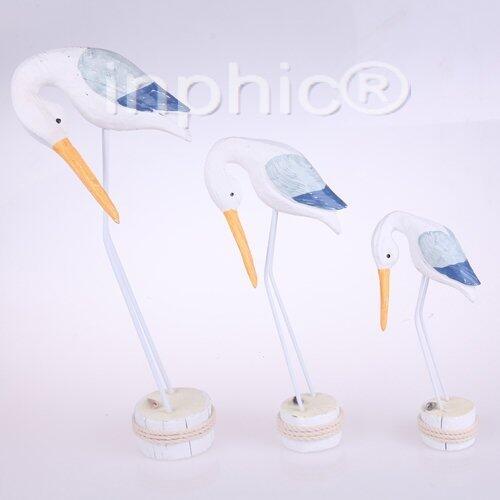 INPHIC-熱銷新款 彩繪木質海鳥 裝飾套件木質擺飾家居擺設