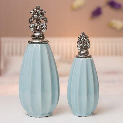 INPHIC-歐式擺件新家裝飾品陶瓷工藝品 擺設鍍銀 將軍罐 收納