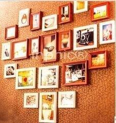 INPHIC-歐式實木照片牆心形相片牆相框創意組合實木相框牆