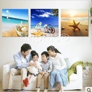 INPHIC-浪漫海星之戀 現代客廳裝飾畫 三聯無框畫 臥室餐廳壁畫