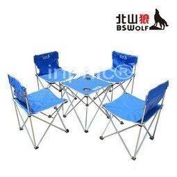 INPHIC-中款五件套椅 4把折疊椅1張 折疊桌子茶幾
