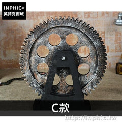 INPHIC-工具扳手工業模型復古家居裝飾模擬擺件道具齒輪酒吧咖啡廳-C款