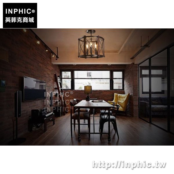 INPHIC-復古臥室工業風玄關圓形美式吸頂燈陽臺走廊