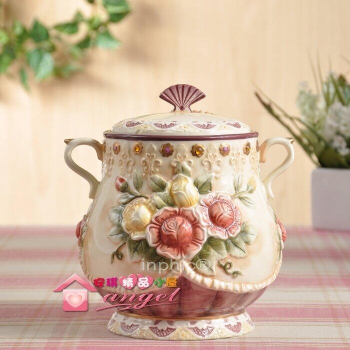 INPHIC-歐式維多利亞陶瓷密封罐餅乾罐收納罐家居飾品擺飾