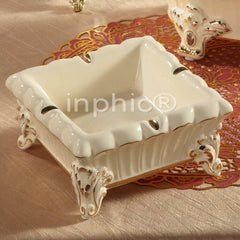 INPHIC-新款煙灰菸灰缸 奢華歐式陶瓷描金客廳臥室書房裝飾煙灰菸灰缸擺設