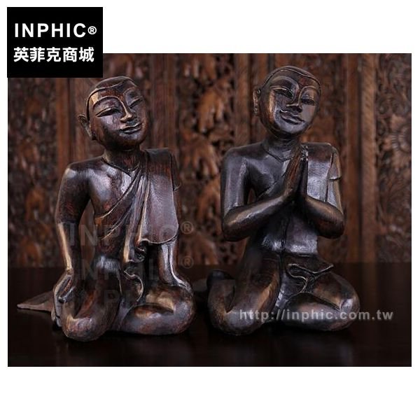 INPHIC-人物客廳木雕工藝品和尚桌面擺設裝飾居家飾品東南亞擺飾