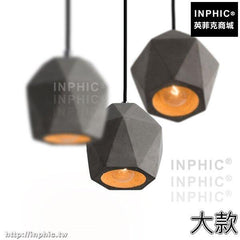 INPHIC-工業風LOFT桌燈三頭吧臺led鑽石簡約家用吊燈餐廳現代混泥土-大款