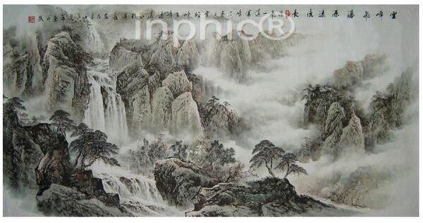 INPHIC-山水畫國畫 客廳裝飾畫 陳雙華作品 四尺精品已裝裱 國畫1