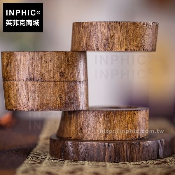 INPHIC-擺飾客廳裝飾品東南亞泰國家居木製4層燭臺